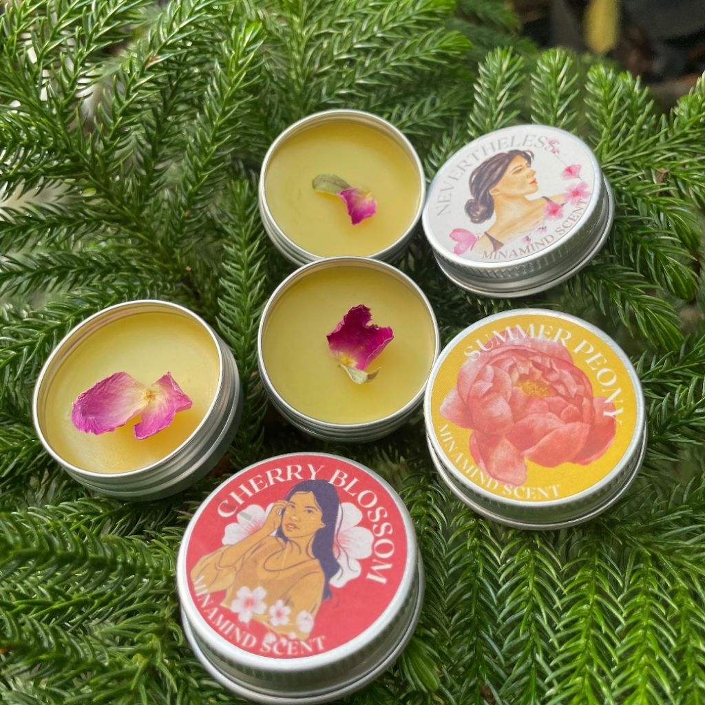 PARFUME WANITA PARFUME BALM NATURAL 0% Alkohol Minamind Scent Varian Summer Peony