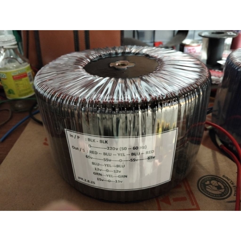 Travo toroid 15 amper 65v-55v