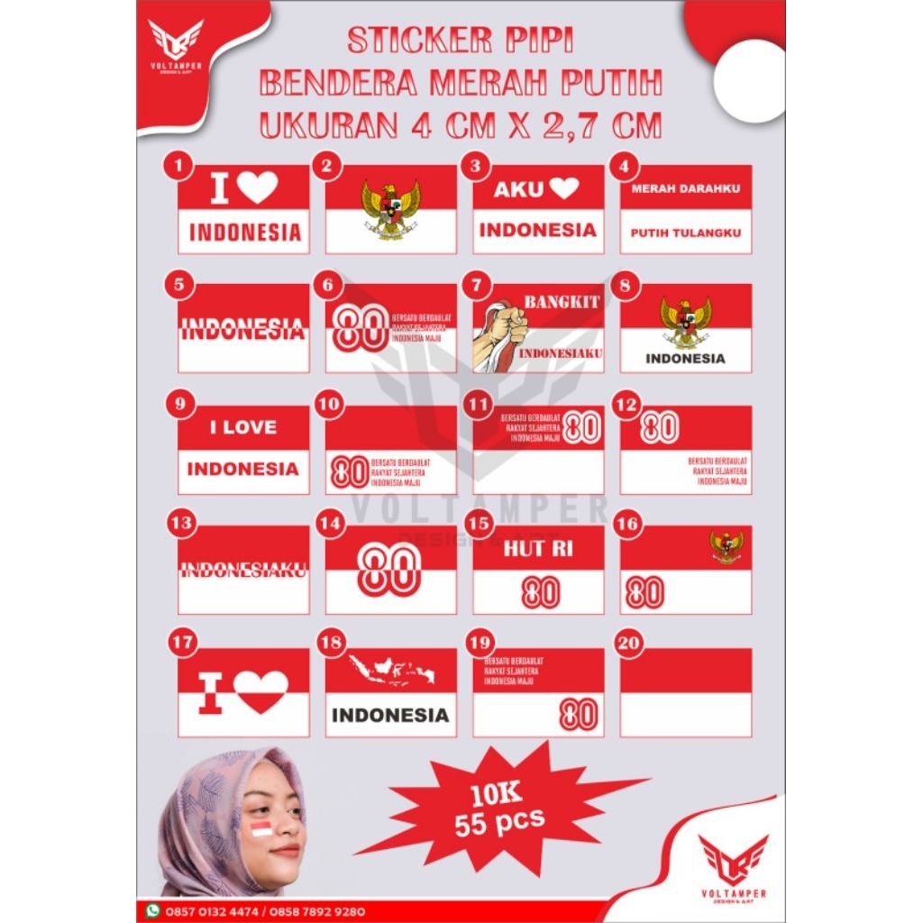 

Stiker pipi bendera merah putih