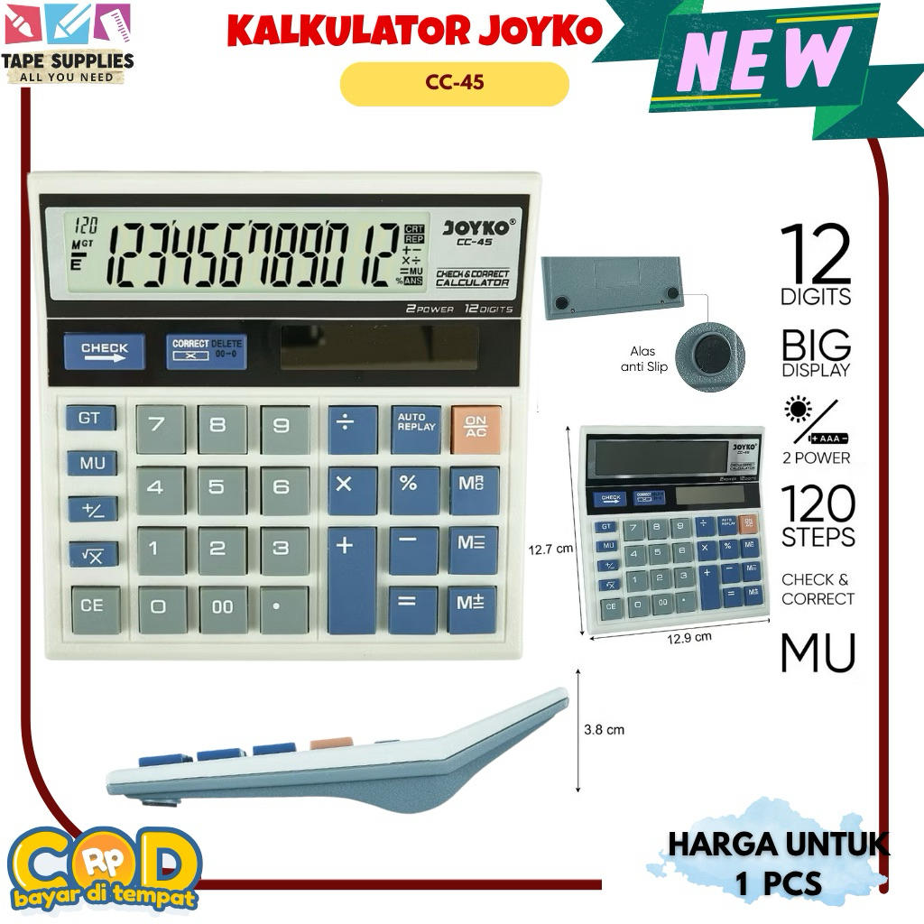 

Kalkulator JOYKO CC‑45 12 Digit Dual Power Check & Correct