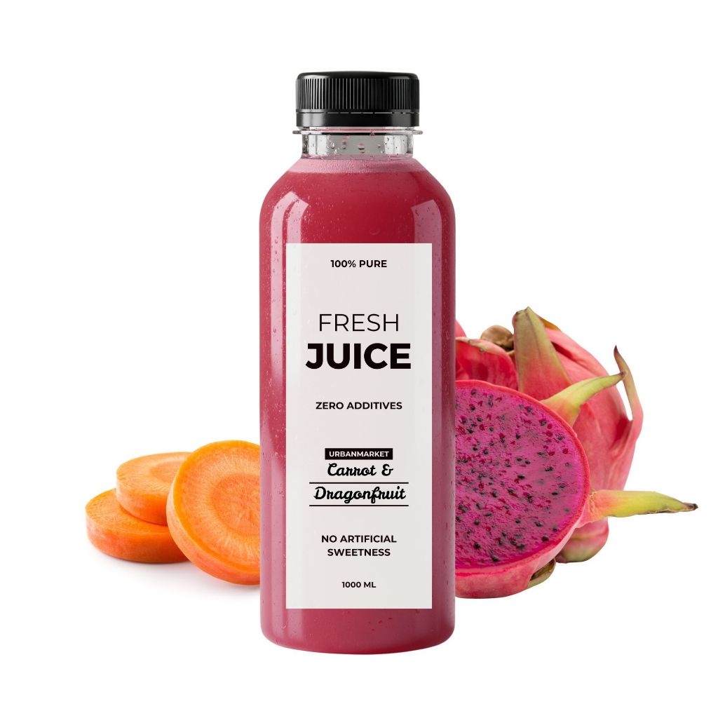 

Jus Buah Naga Wortel Segar – 100% Buah Asli, Murni Tanpa Gula Tambahan