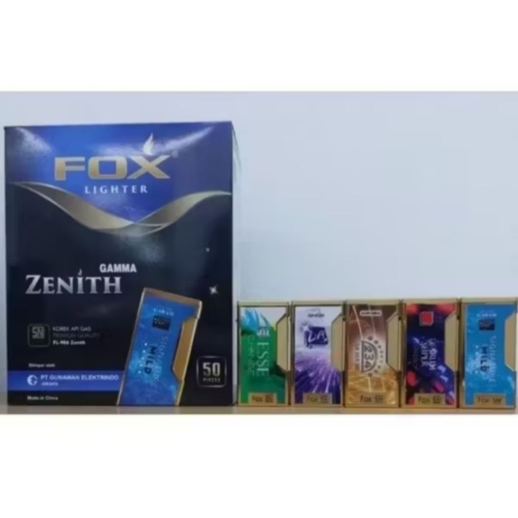 korek fox gamma besar menyala 1 box 25pcs korek fox zenith