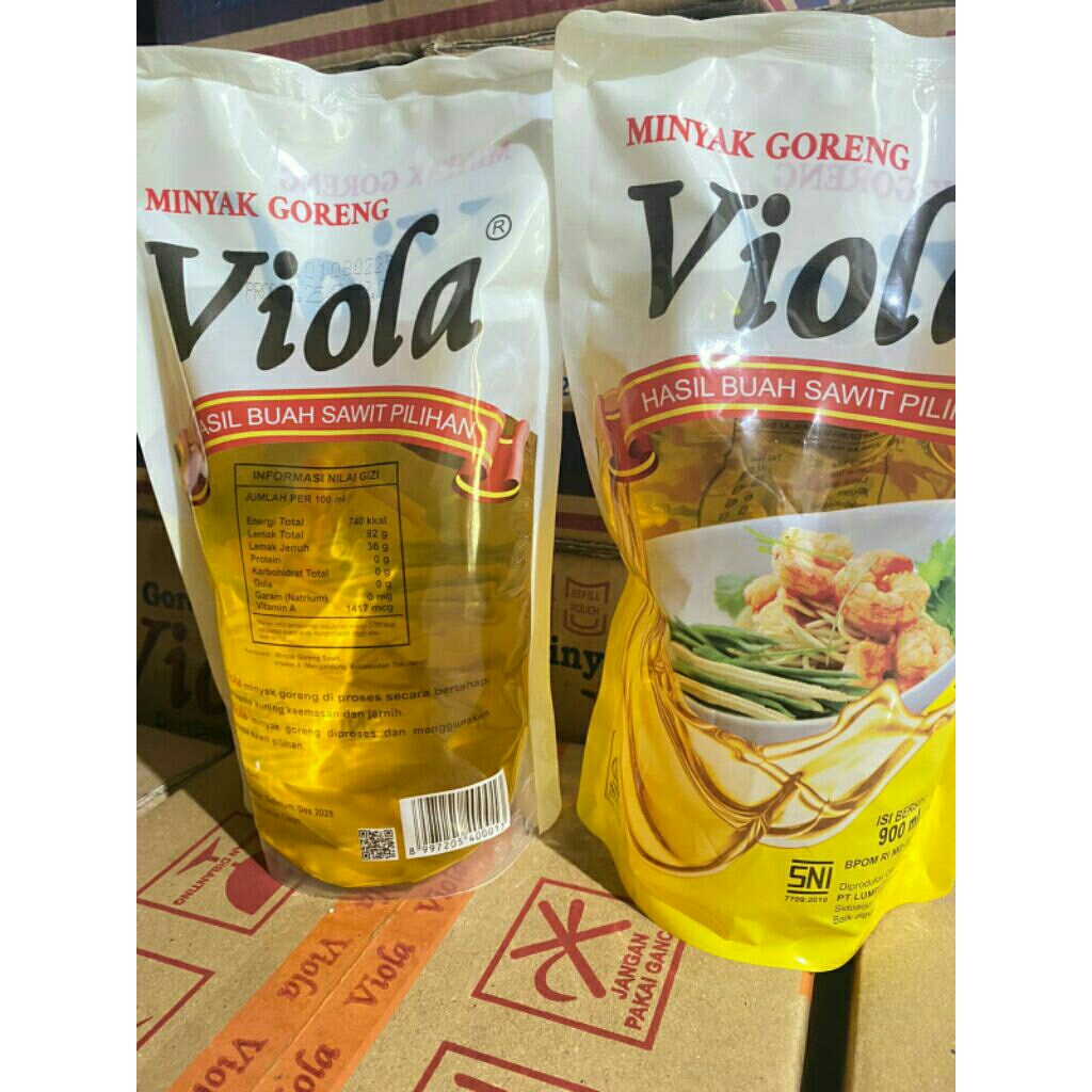 

Minyak goreng viola 900 ml isi 6 pcs