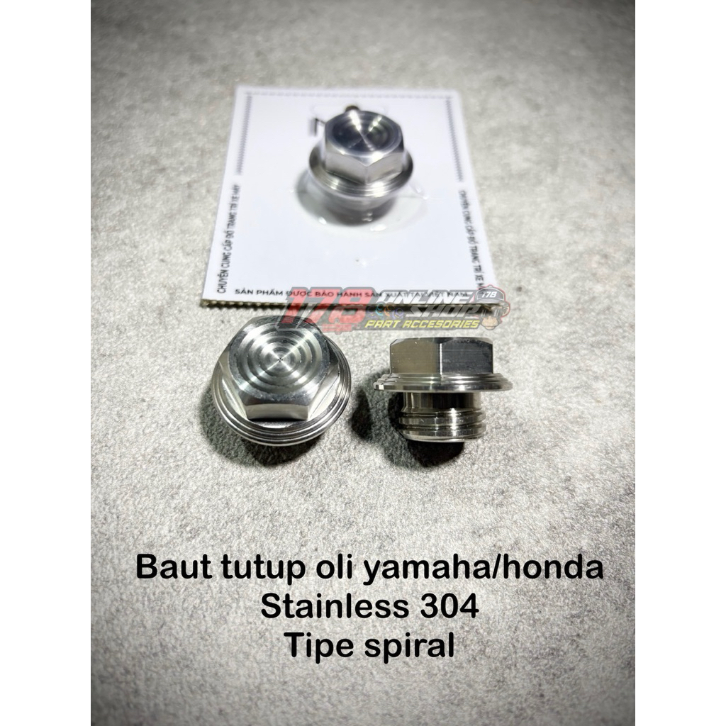 gaut tutup oli spiral stainless 304 good quality