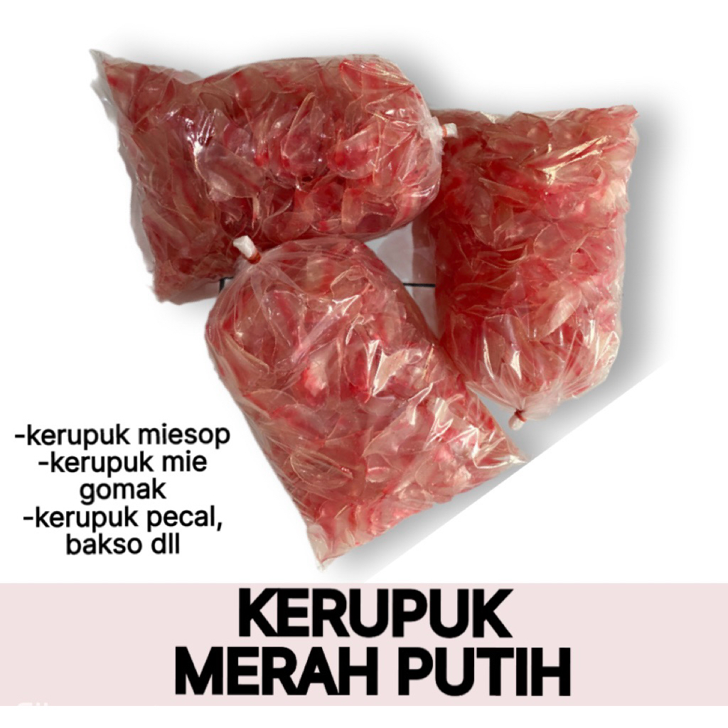 

Kerupuk Medan Merah Putih / Kerupuk mie sop pecal mie gomak dll HALAL