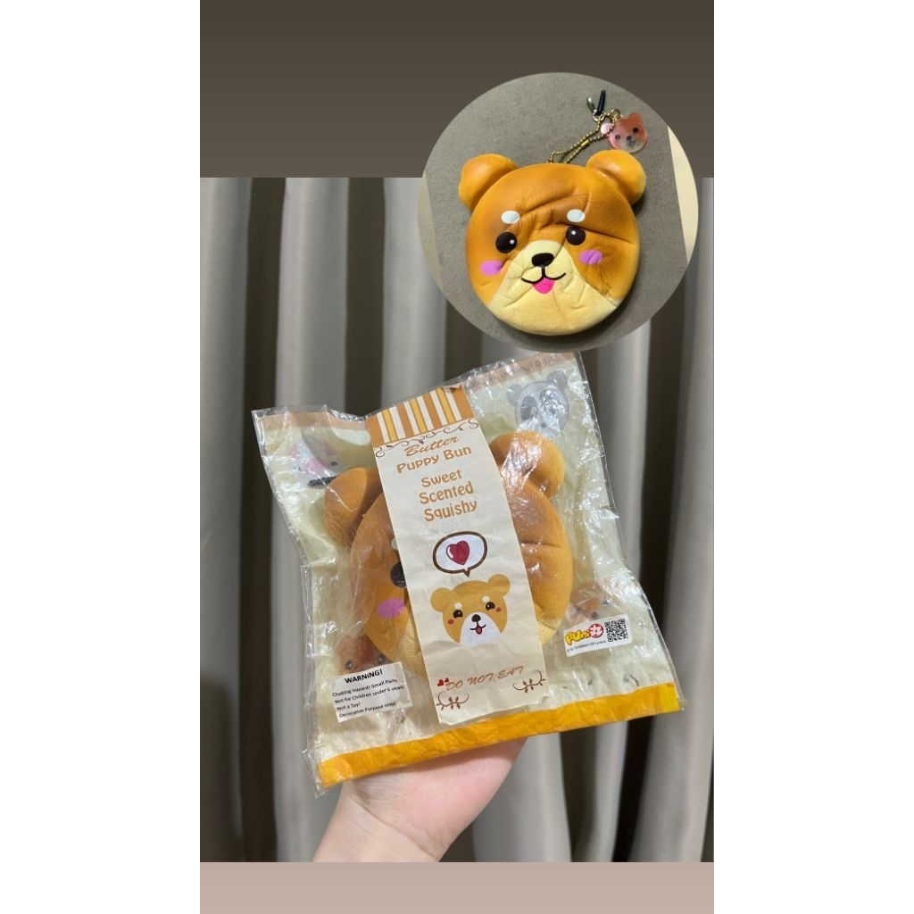 Squishy Preloved Punimaru Animal Butter Puppy Bun