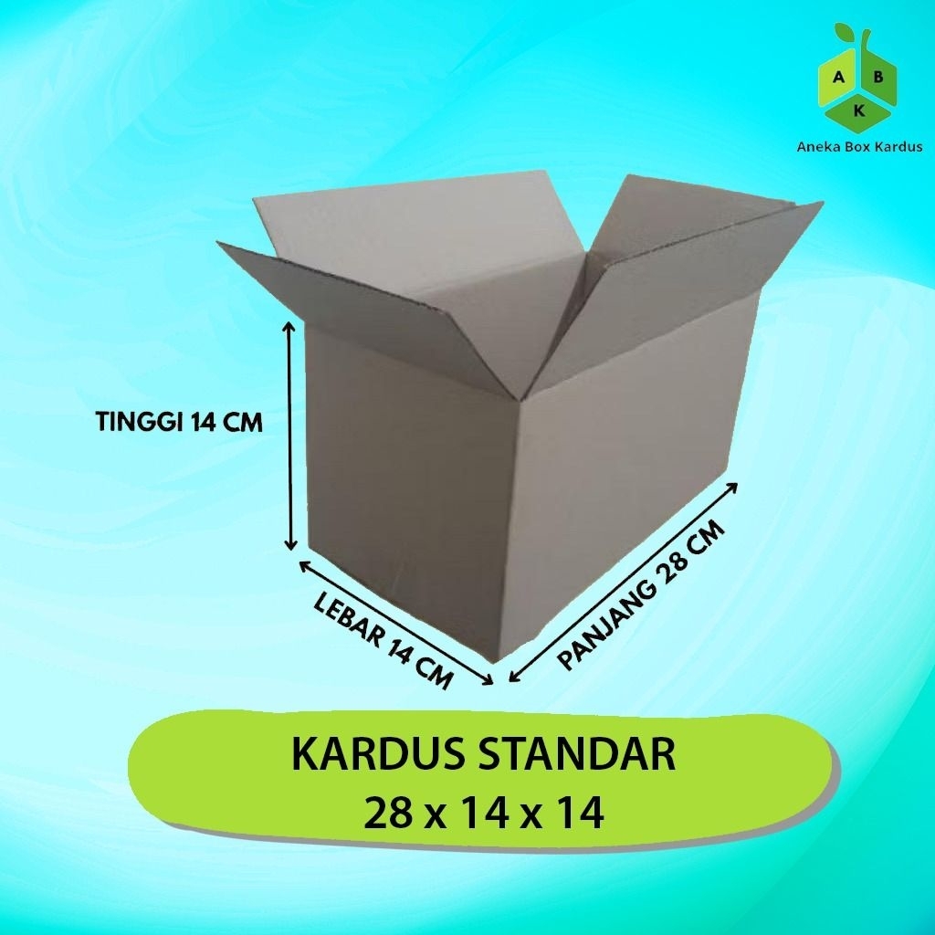 

Kardus Polos Standar 28x14x14cm