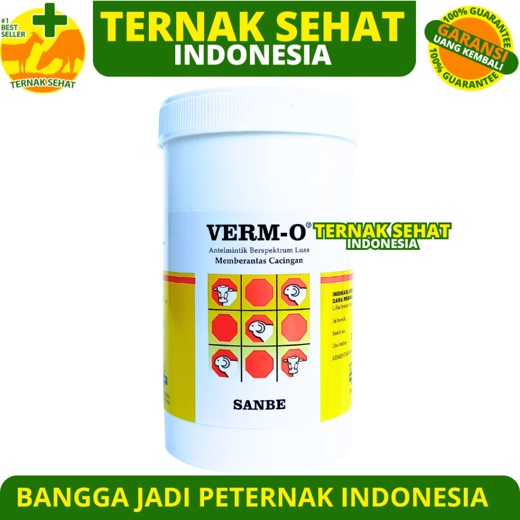 VERM O 12 BOLUS (1 TOPLES KECIL) SANBE - Obat Cacing Ampuh untuk Sapi Kerbau Kuda Spektrum Luas