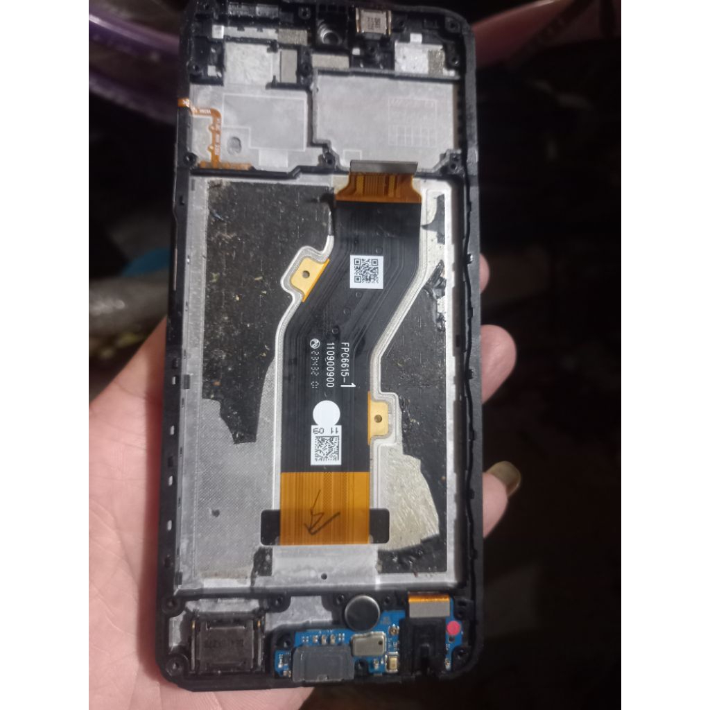 lcd infinix smart8 cabutan masih normal