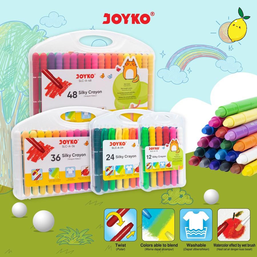 

Silky Crayon Joyko / Krayon Halus Joyko SLC-A 12 24 36 48 Warna