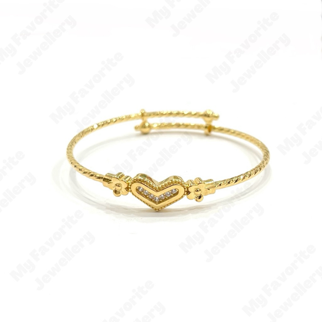 Gelang Bayi Bangle Bola-bola Emas Asli Kadar 875