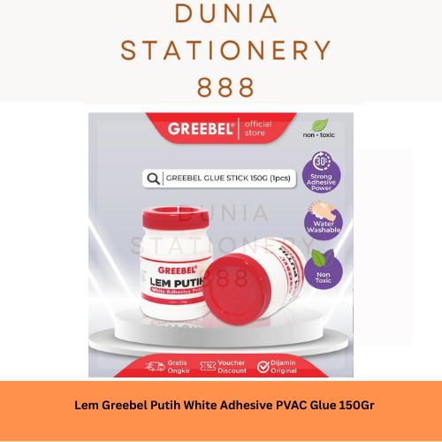 

Lem Putih Greebel / Greebel White Glue Adhesive PVAC Export Quality