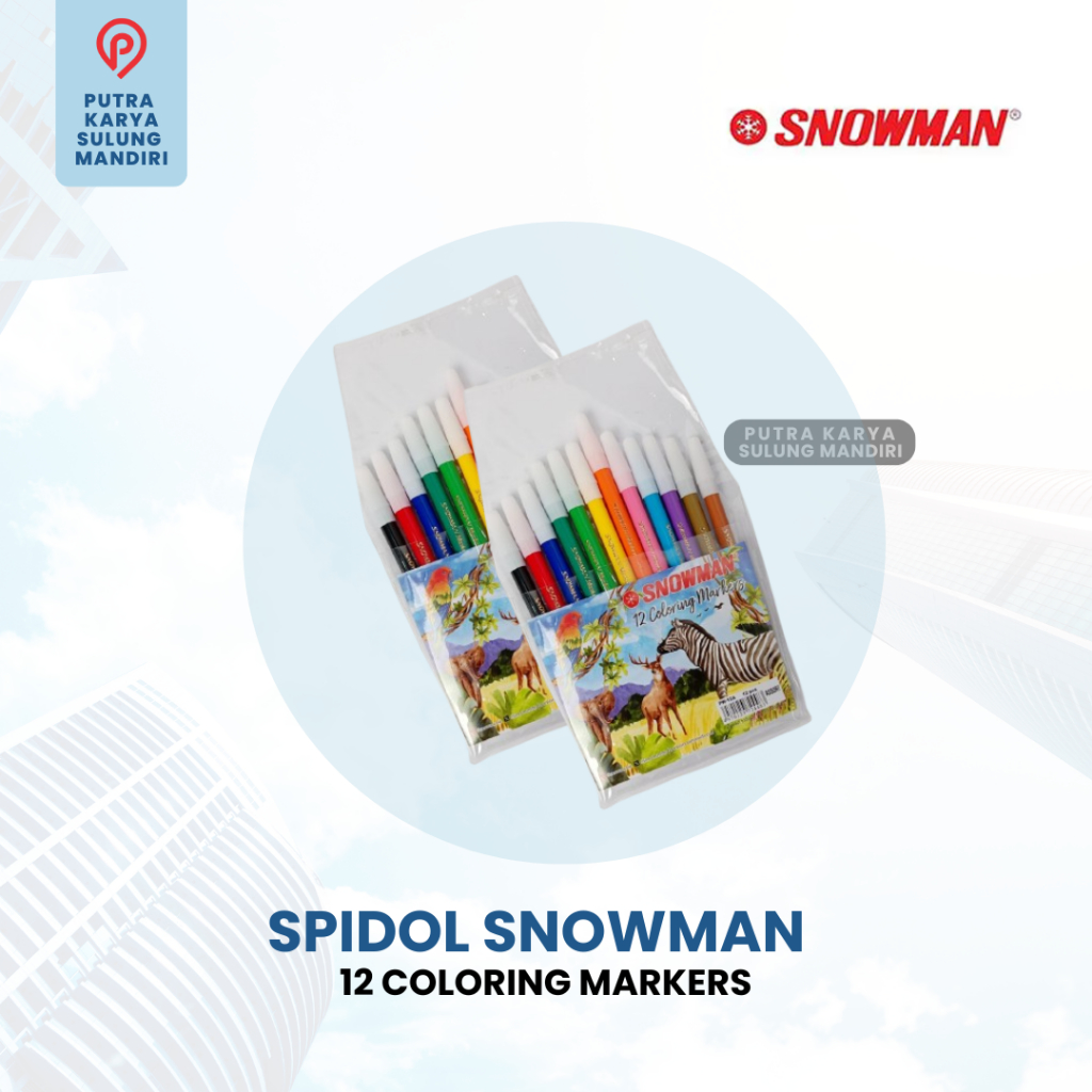 

SNOWMAN PW-12A 12 COLORING MARKERS