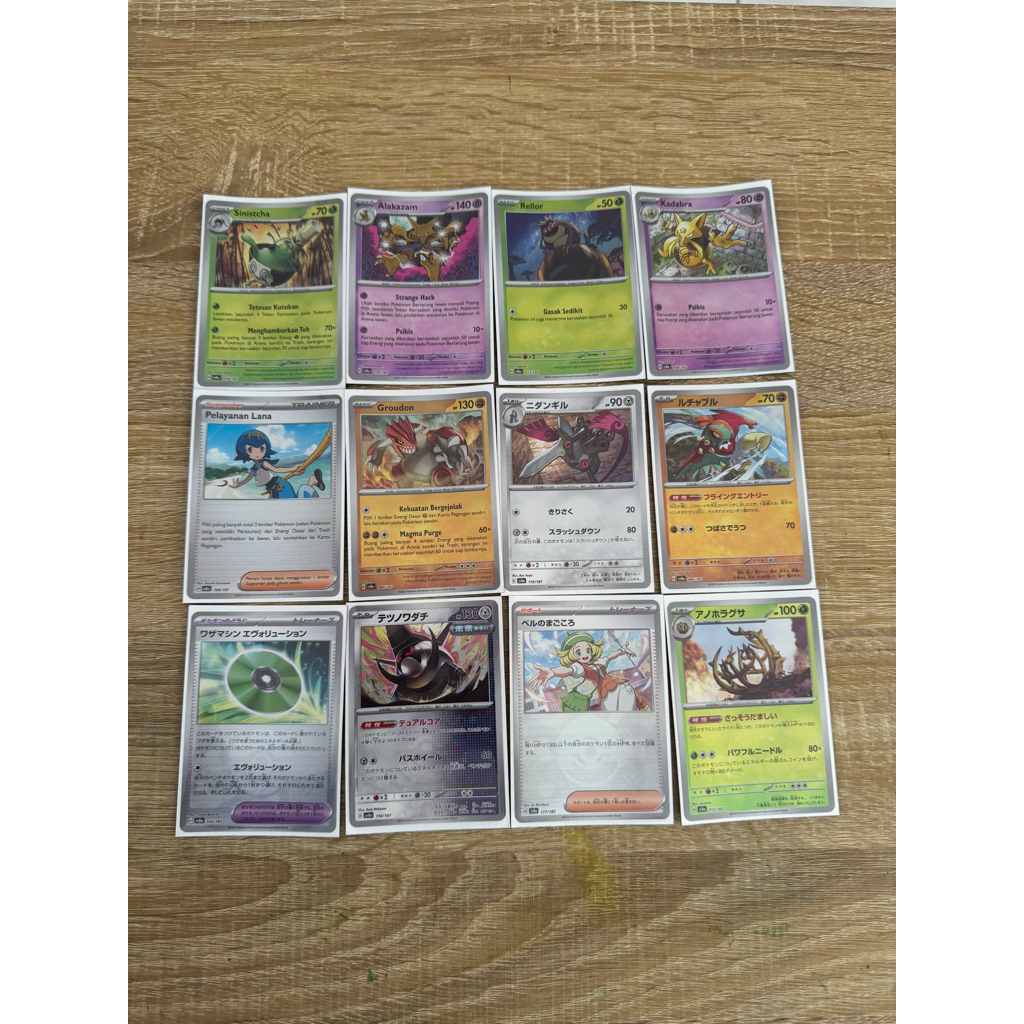 borongan 12 pcs pokeball sv8a kartu pokemon tcg indonesia dan japan