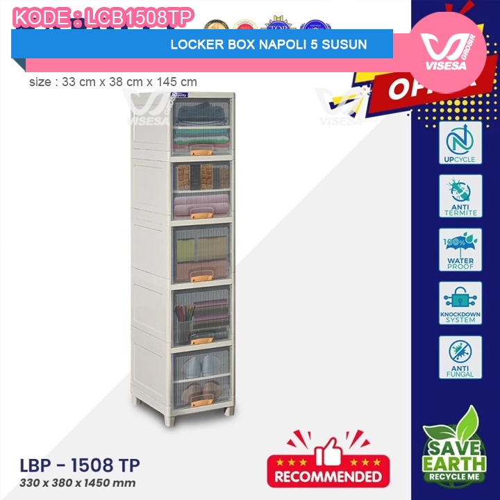 Lemari sepatu Lemari serbaguna Locker box napoli 5 susun