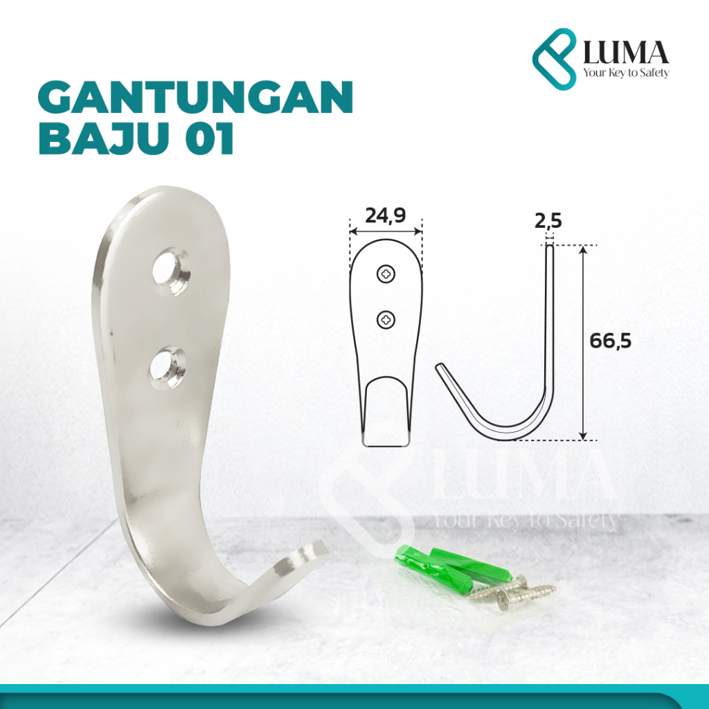 Kapstok Gantungan Baju 01 / Kapstok Gantungan Oval / Gantungan Baju Stainless