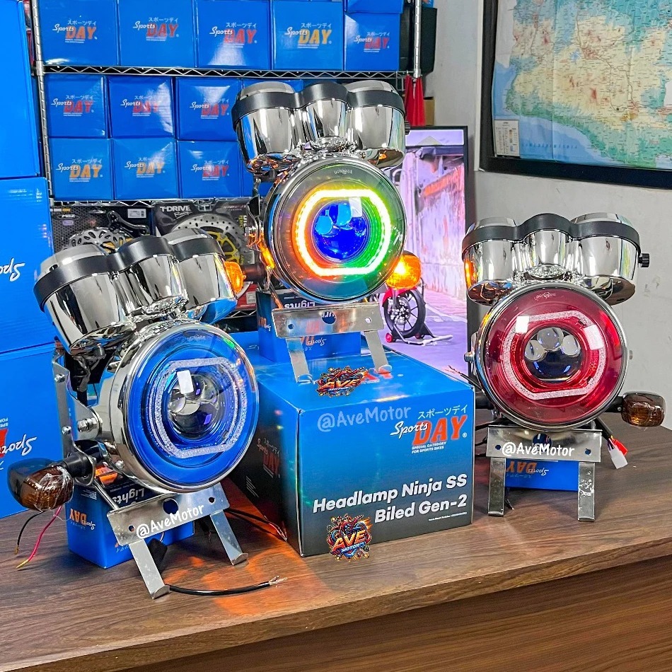 PAKET LAMPU BILED NINJA SATU SET SPIDOMETER SET KUPINGAN NINJA PAKET LAMPU DEPAN NINJA SS R