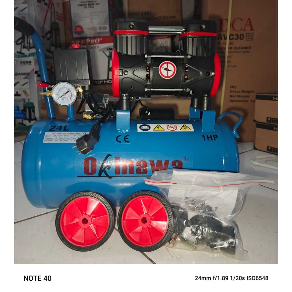 Mesin Kompresor OLI 1HP Tabung 24 Liter Okinawa