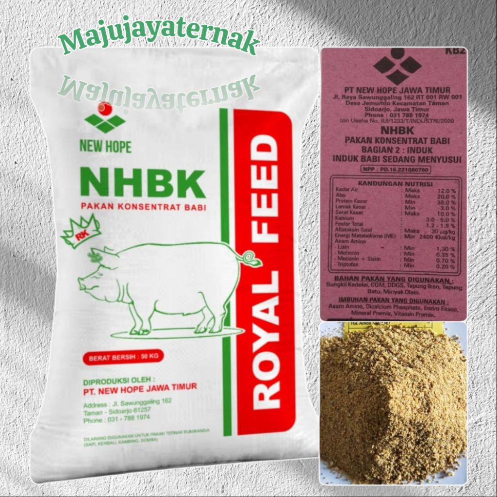 KOSENTRAT BABI HALUS NHBK pakan babi bebek PEDAGING PENGGEMUK BEBEK 1 kg