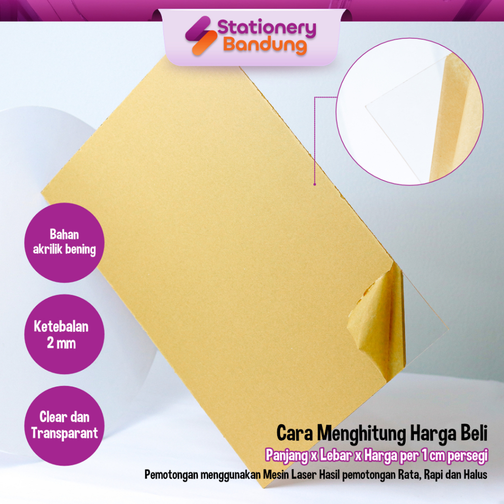 

AKRILIK Lembaran CUSTOM / Akrilik bening/ Acrylic