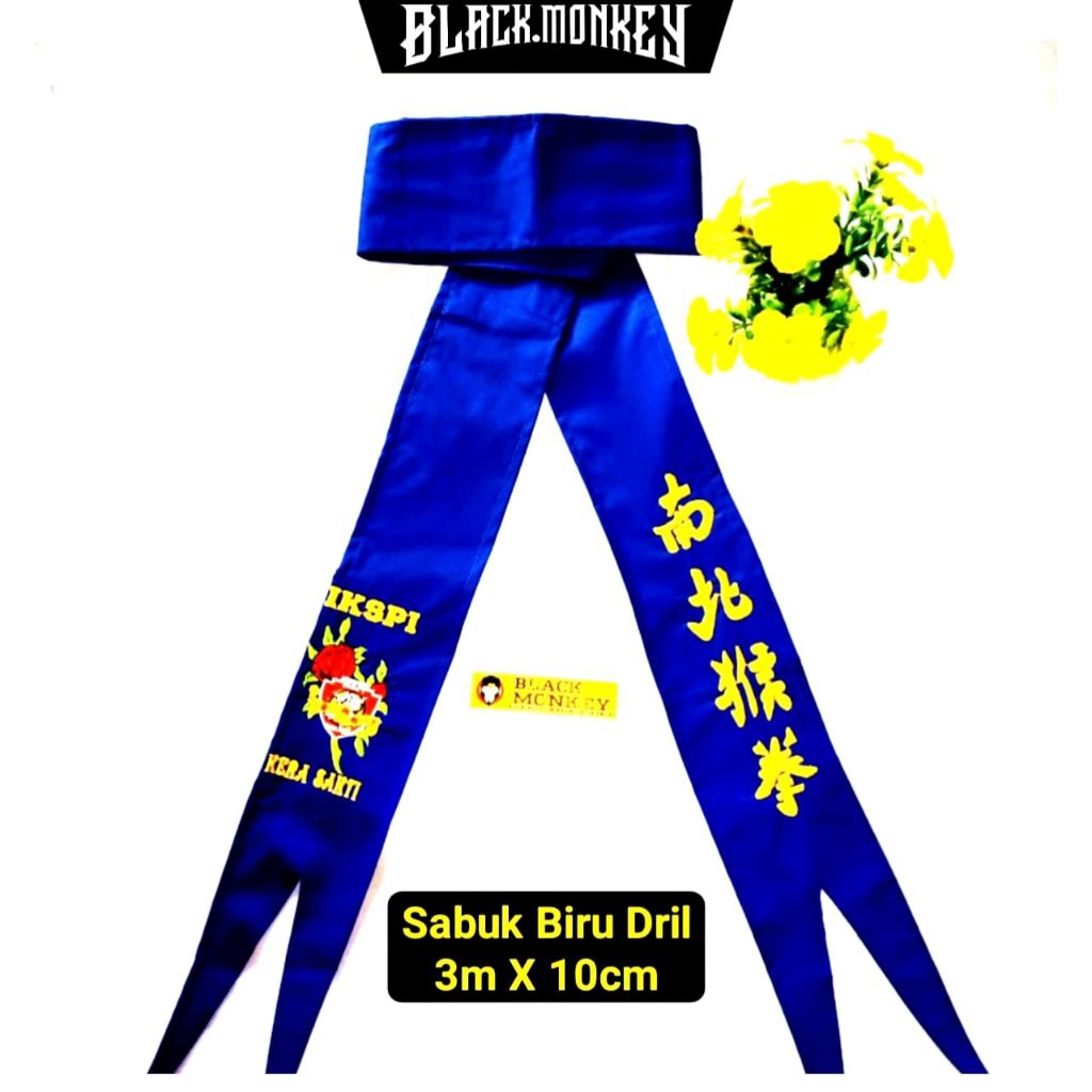sabuk iks pi kera sakti,sabuk biru dril, sabuk biru mawar,sabuk iks pi kera sakti