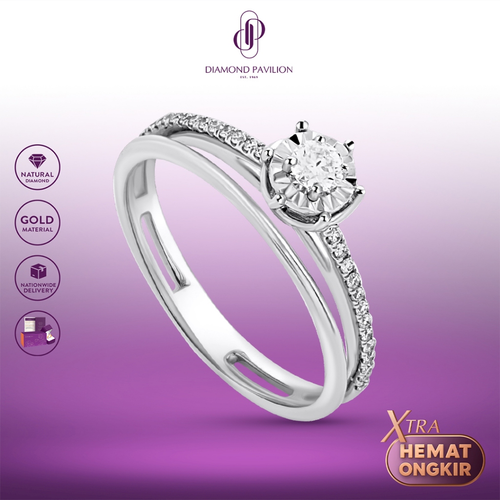 Diamond Pavilion Cincin Emas Batu Berlian Oviena Ring