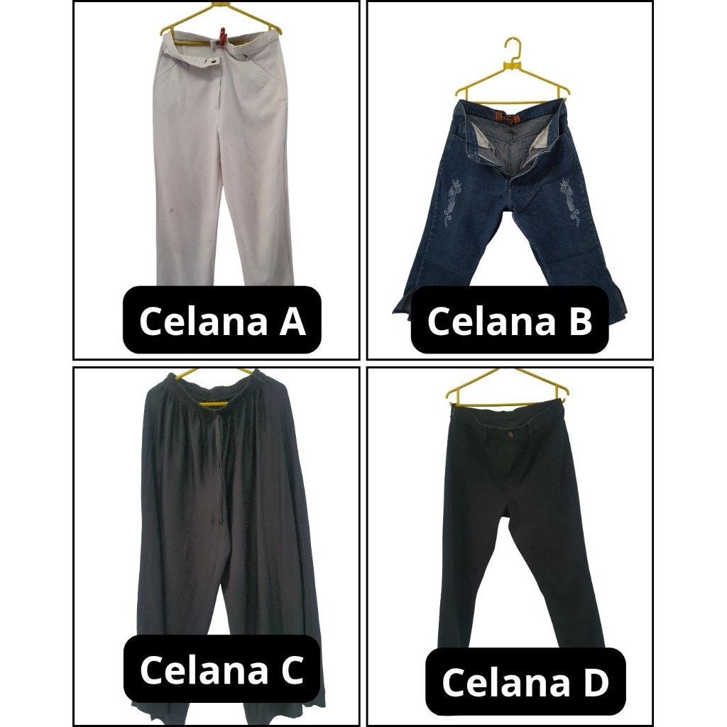 [HTSPRELOVED] celana Jeans rok denim wanita celana kain celana kerja celana kantor formal celana kul