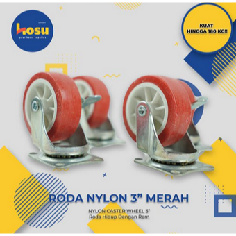 Roda Nylon 3 Inch / Roda Hidup Rem 3 Inch