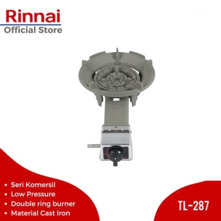 Rinnai TL287RI Jumbo Tornado Kompor Gas 1 Tungku Mawar Low Pressure Stove