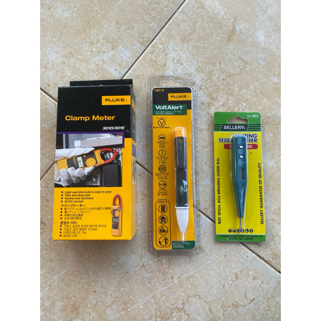PAKET FLUKE CLAMP METER 301D / 301E DAN VOLTALERT DAN TESPEN