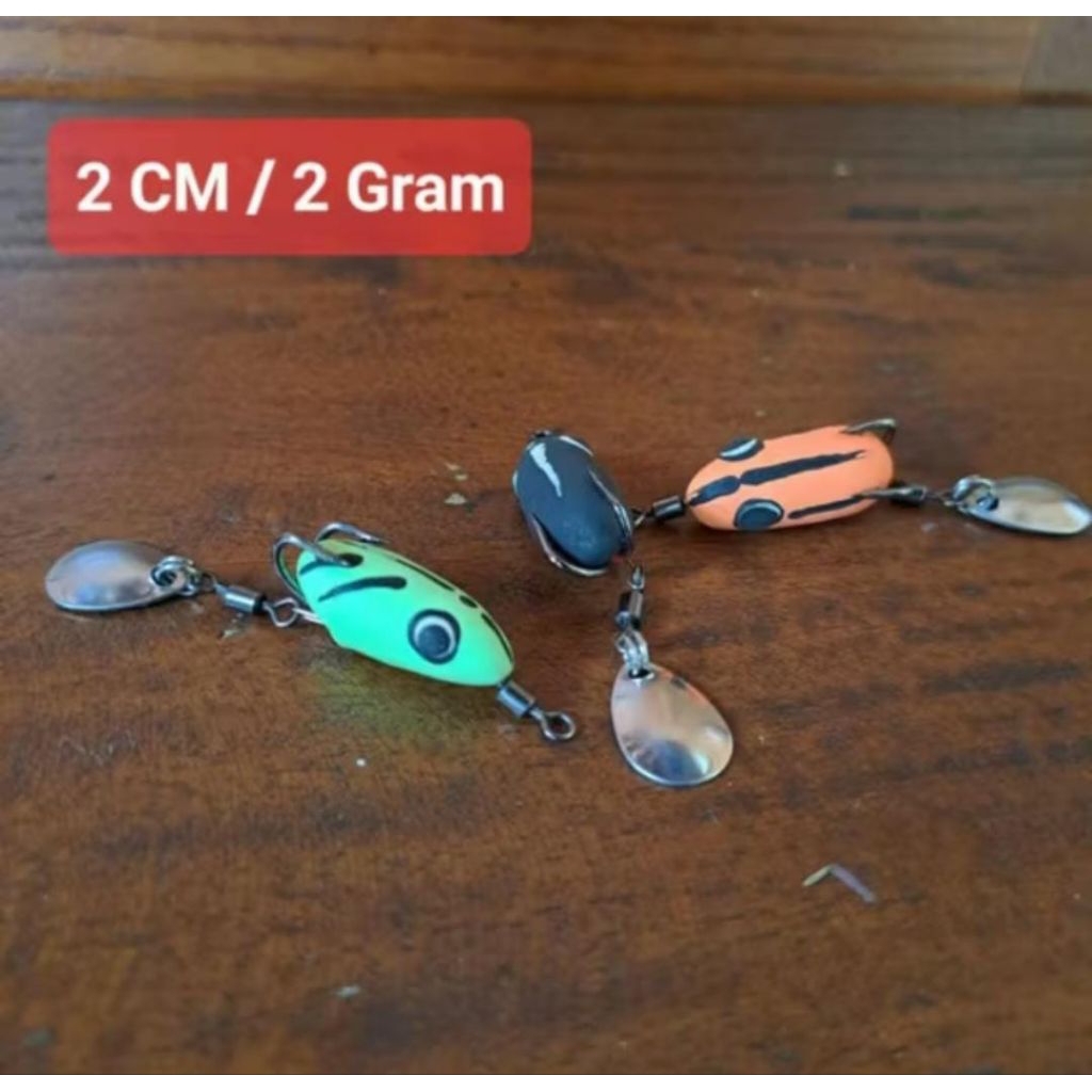 Softfrog mini 2cm / 2 Gram untuk umpan micro game canna limbata , gabus kocolan