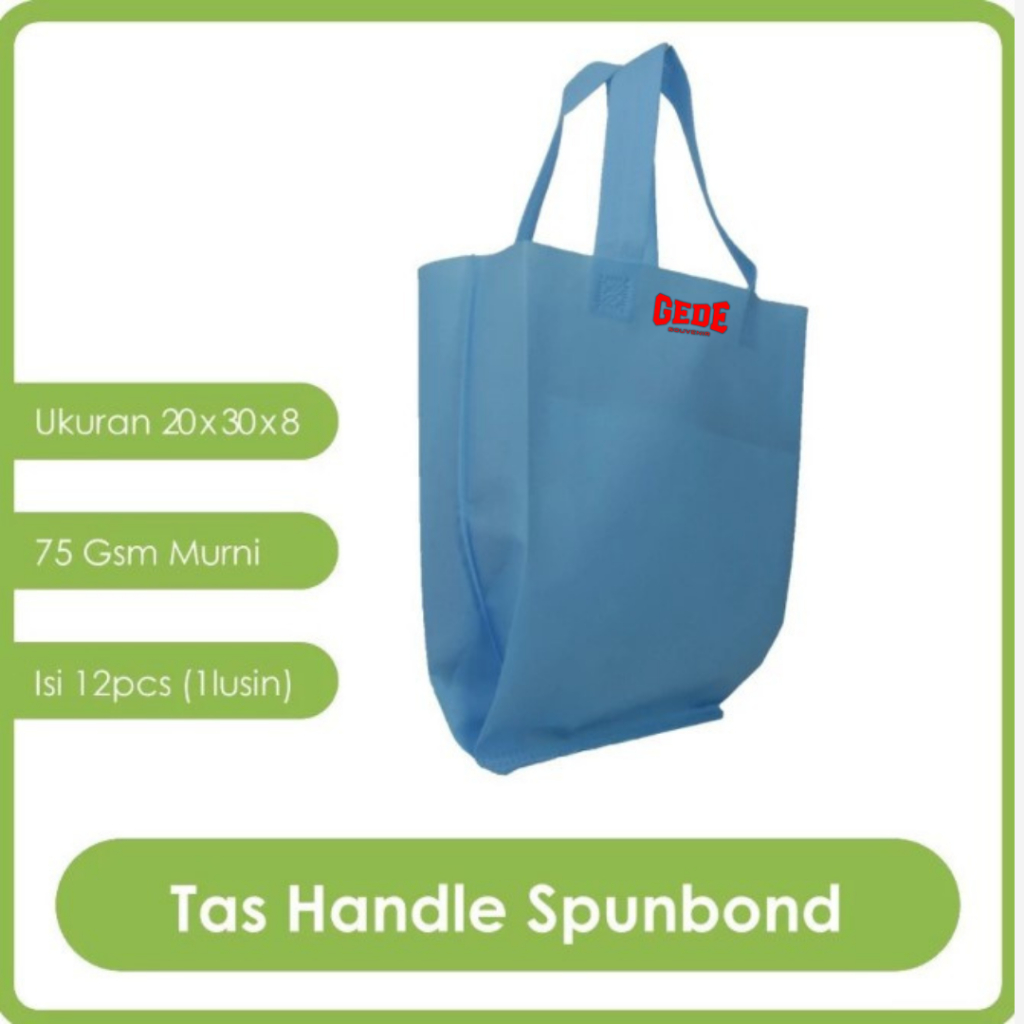 

GEDE Kantong Tas Handle Spunbond Ukuran 20x30x8