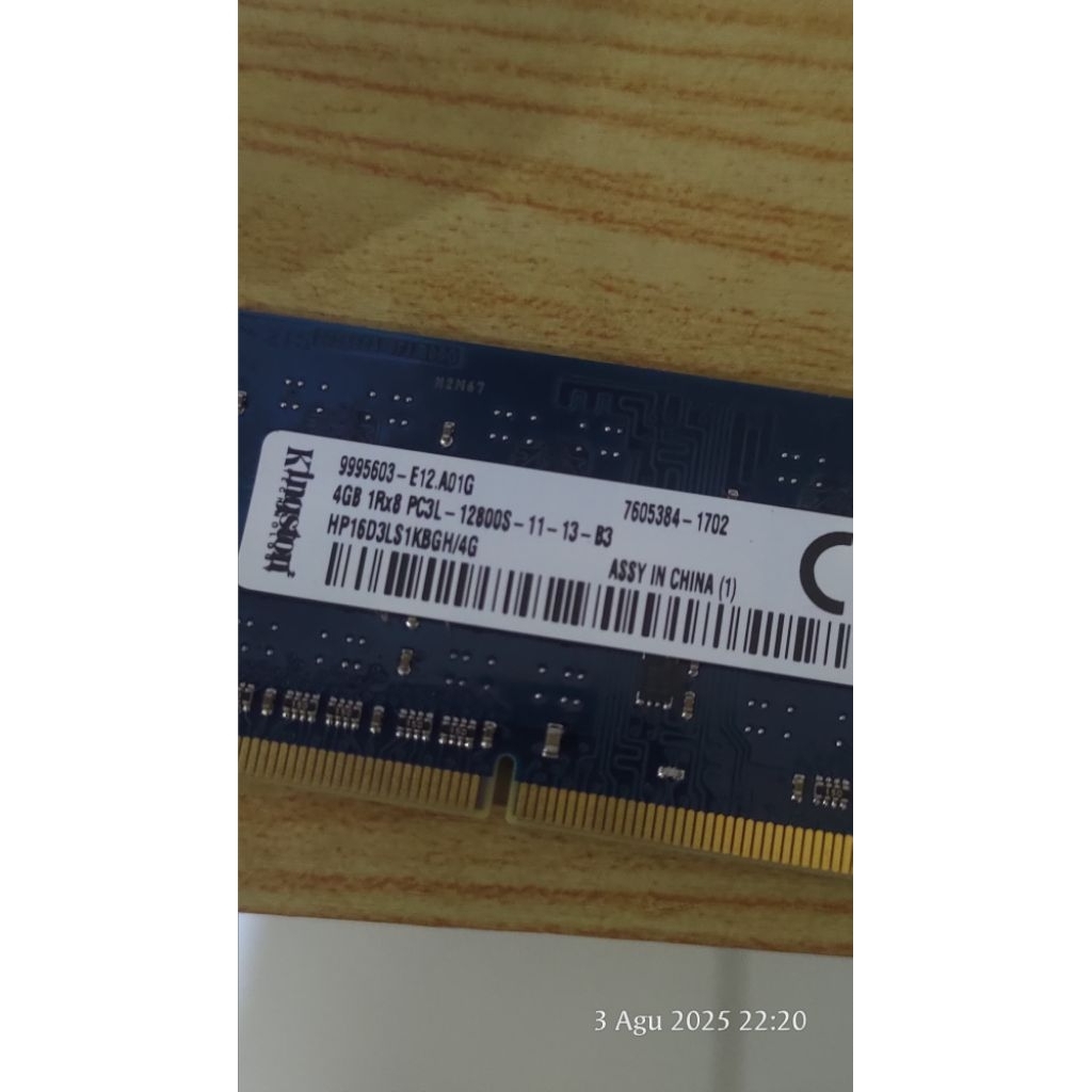 RAM SODIM 4GB DDR 3