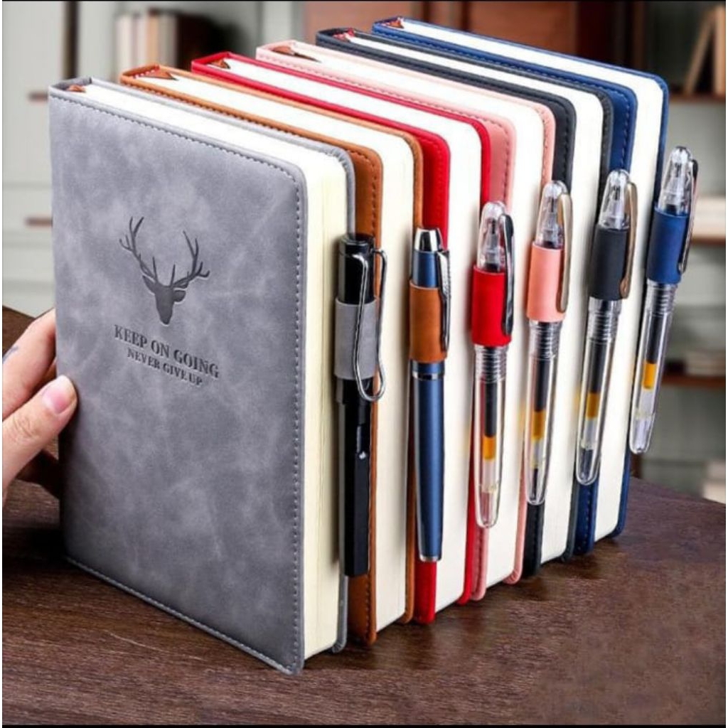 

BUKU NOTEBOOK DIARY HARIAN A5 COVER KULIT TEBAL