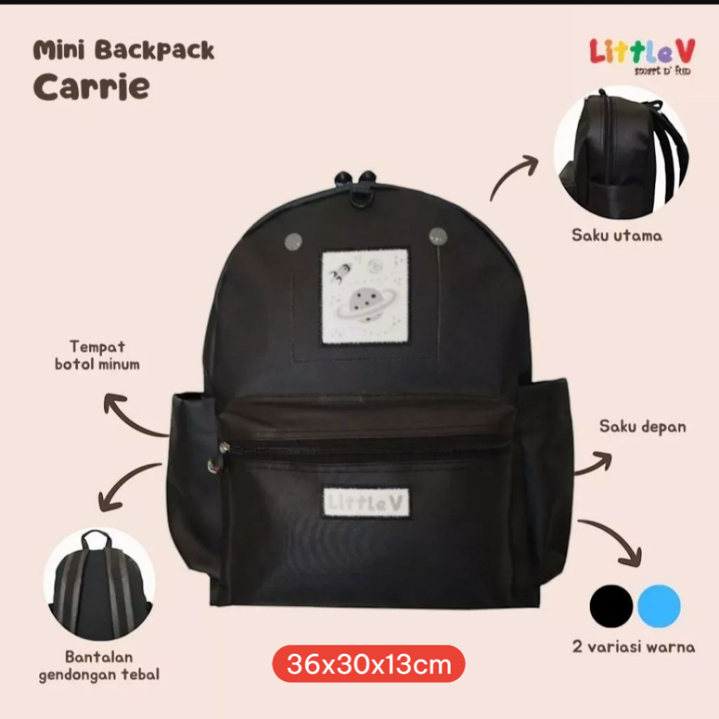 Tas Ransel Anak Little V Original Carrie