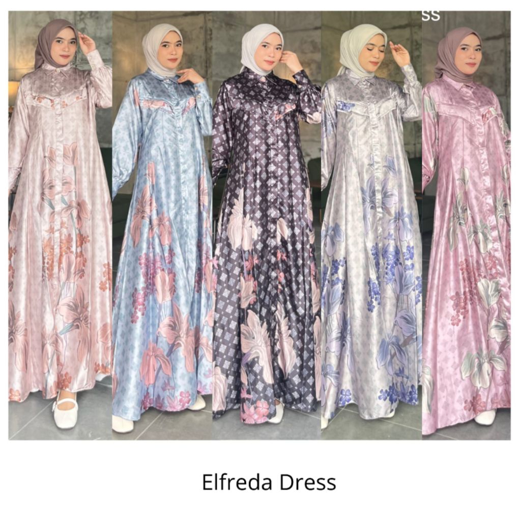 TERBARU ✓✓ELFREDA DRESS PREMIUM ARMANI SILK