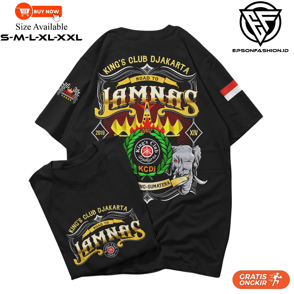 Kaos Baju Rx-King Club Djakarta / Jamnas Lampung - Sumatera / YRKI / T-Shirt RXKING Cotton Combed Le