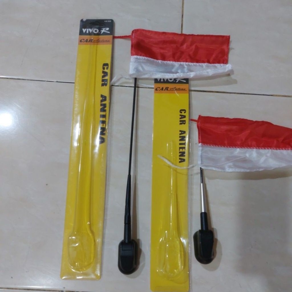 Tiang antena variasi mobil tempel  non fungsi