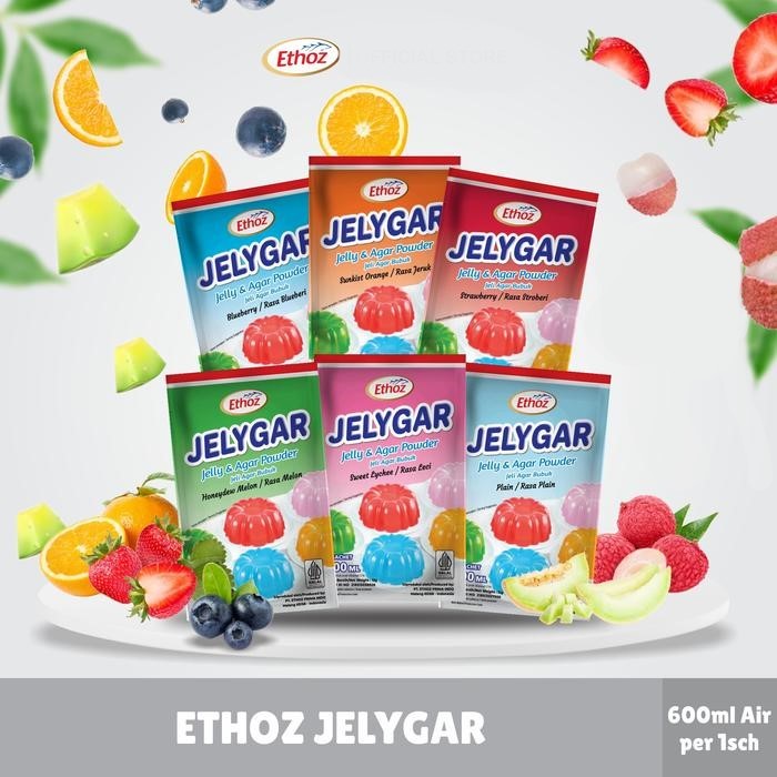 

Ethoz JELYGAR Jelly Agar Powder 12gr - Bubuk Tepung Agar Jeli