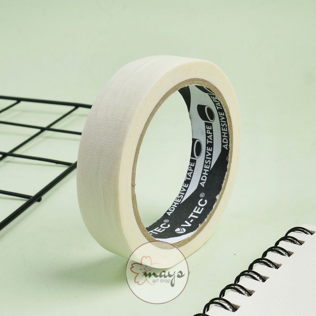 

V-Tec Masking Tape 1 inch" - Lakban Kertas Solasi Selotip Solatip 12mm 24mm x 20 Yard 1/2 inch 1inch