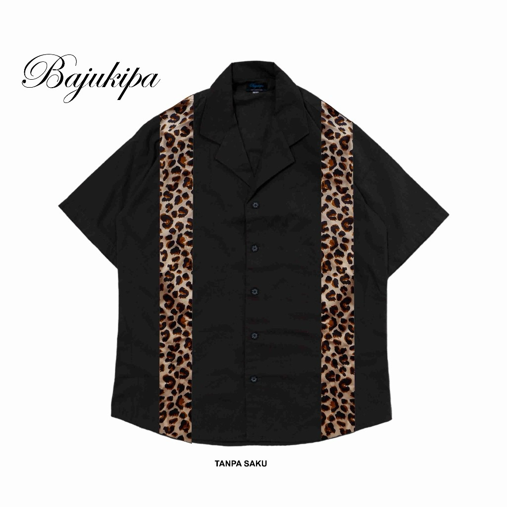 Kemeja Leopard Shirt Big Stripe Pria