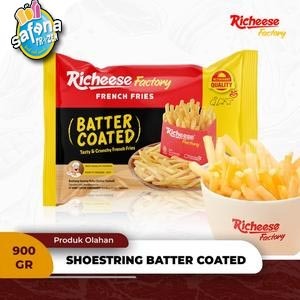 

Richeese Factory Shoestring Batter Coated 900gr | Kentang Goreng Krispi ala Richeese | Frozen Food