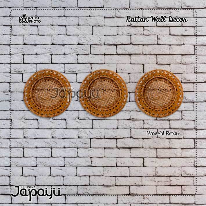 Hiasan Dinding Dekorasi Kerajinan Anyaman Rotan Wall Hanging Decor
