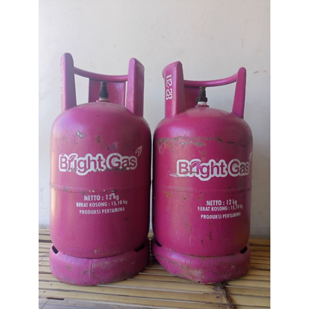 tabung bright gas ukuran besar 12 kg bekas pakai - tanpa isi kosongan