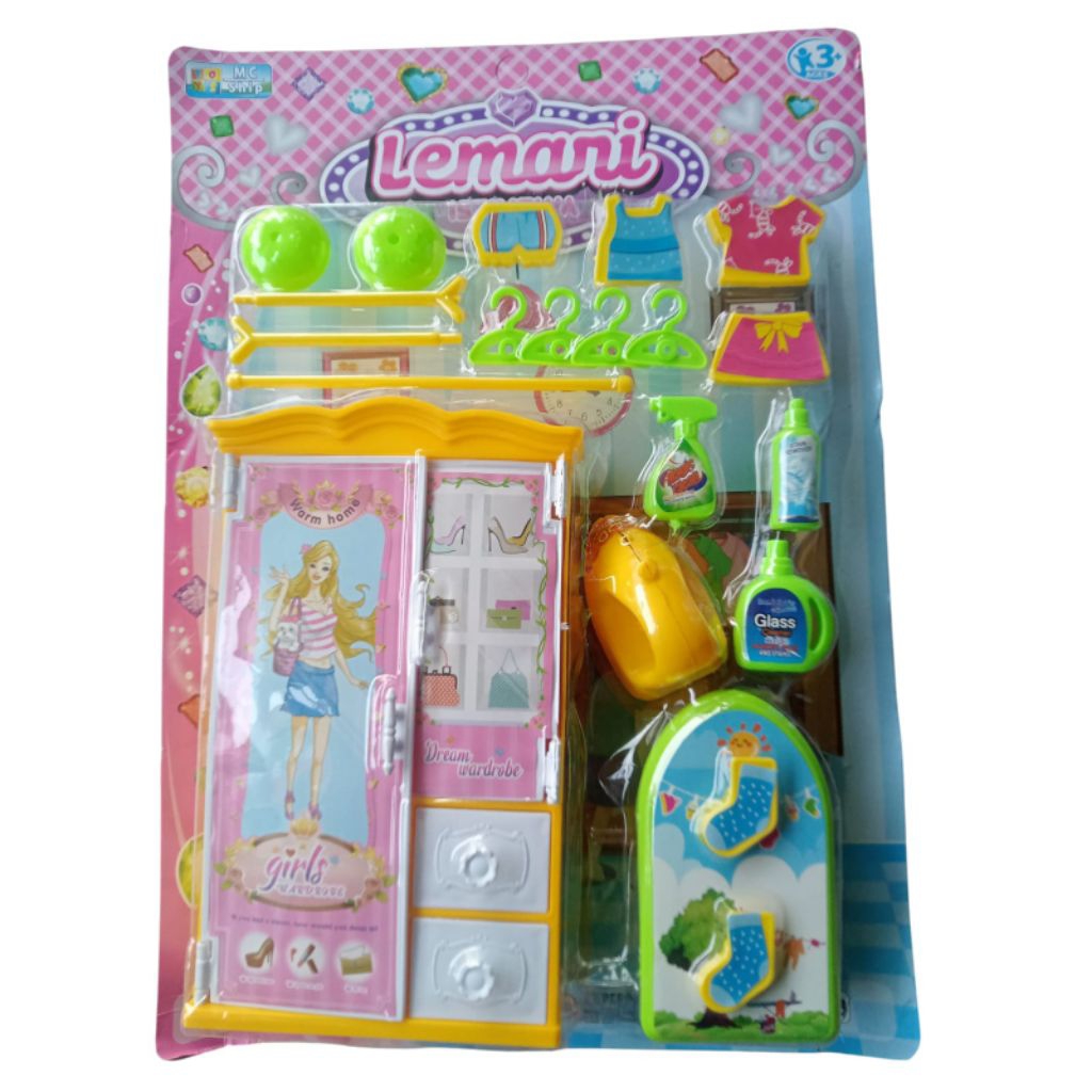 mainan lemari set alat setrikaan