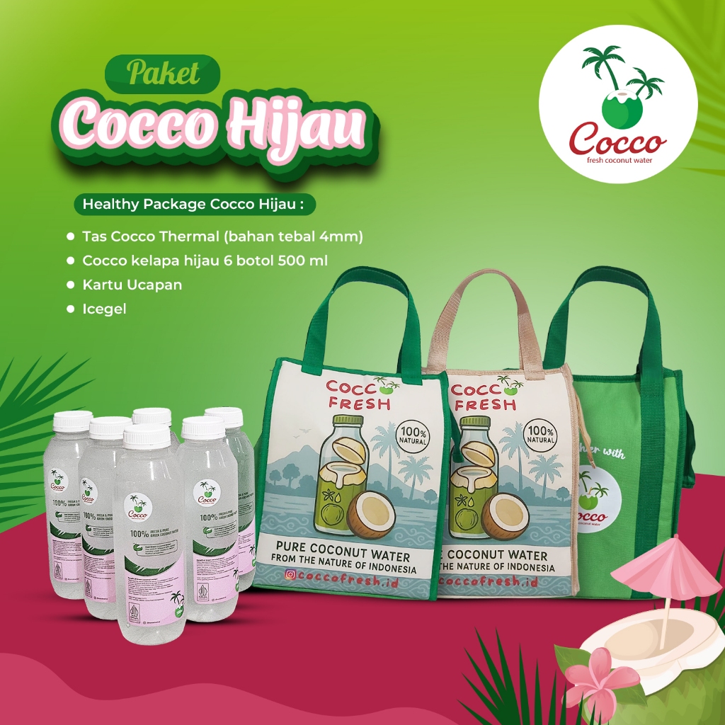 

Healthy Package Cocco Fresh Air Kelapa Hijau Murni 500ML