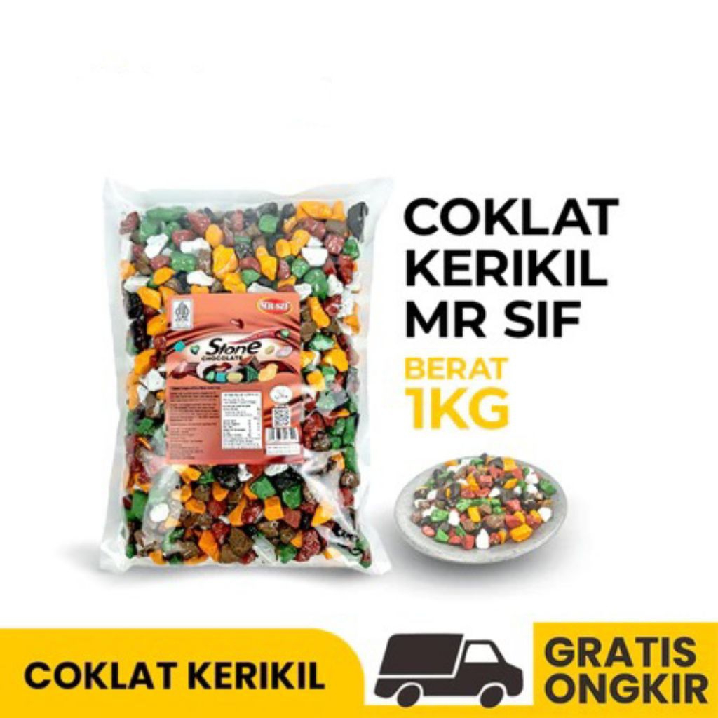 

Cokelat Kerikil Arab Mr. SIF 1 kg Oleh Oleh Haji dan Umroh Cokil Chocolate Stone