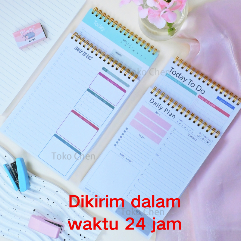 

(NON CUSTOM) Buku Catatan HARIAN A5 Bentuk Warna Terikat Spiral