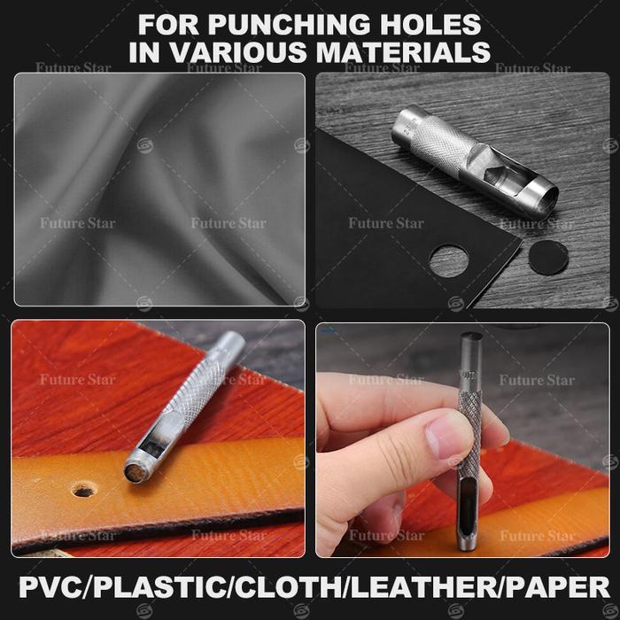 

Alat Pelubang Pembolong Ketok Kulit Sabuk Leather Hollow Punch Paku Plong Lubang DIY Hole Punch