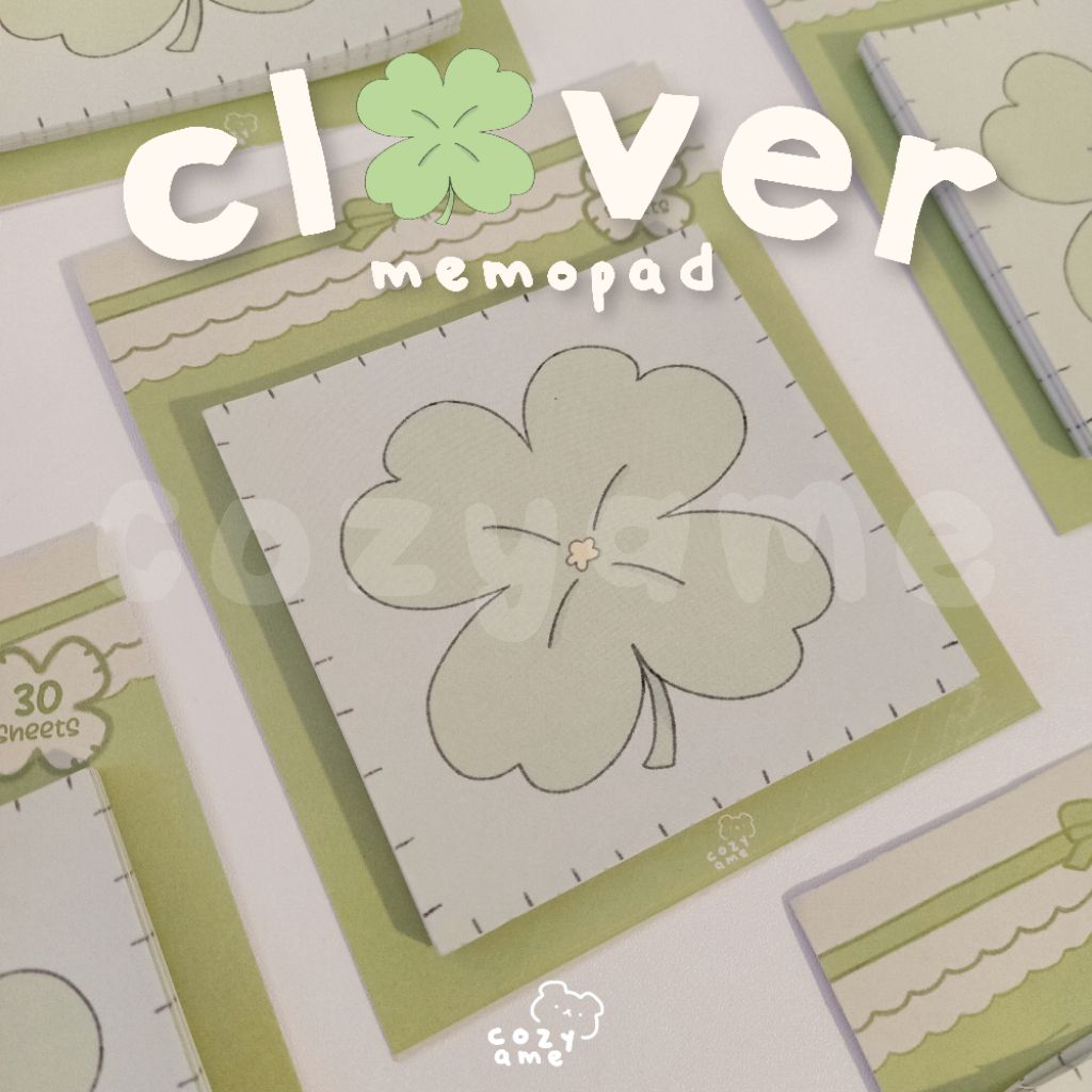 

[READY] Clover Memopad .☘︎ ݁˖ / Memopad lucu / Notes lucu / Note aesthetic/ Notes Clover / Memopad aesthetic